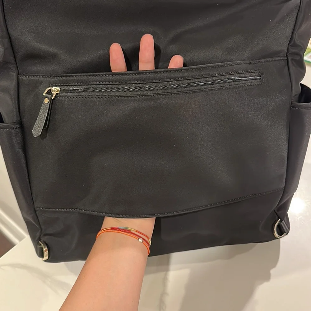kate spade Black Nylon Top-Handle Backpack Tote